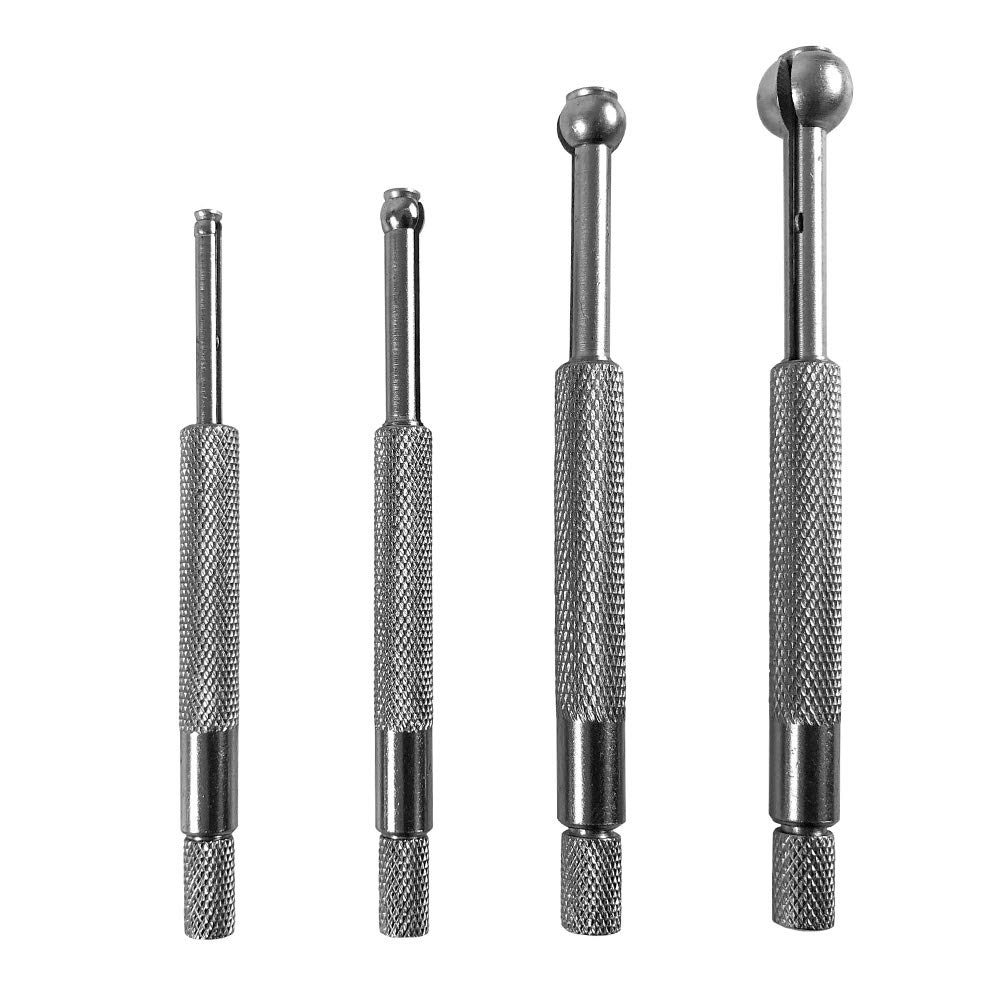 QWORK Small Hole Gauge Set Telescoping Full Round