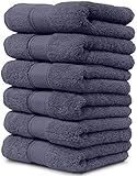 6 Piece Hand Towel Set. 2017(New Collection). Premium Quality Turkish Towels. Super Soft, Plush and Highly Absorbent. Set Includes 6 Pieces of Hand Towels. By Maura (Hand Towel - Set of 6, Denim Blue)