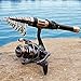 Sougayilang Mini Spinning Fishing Rod and Reel Combos Portable Pocket Telescopic Fishing Pole Spinning Fishing Reel for Kids & Adults Travel Saltwater Freshwater Fishing