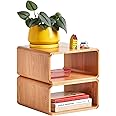 Amazon.com: Wooden Shelf Stackable Cube Storage Organizer, Small ...