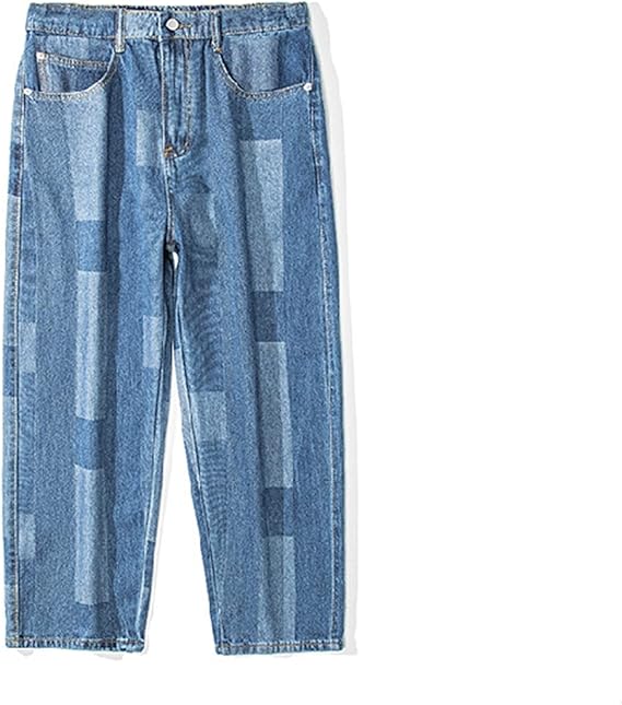 Amazon ジーンズ メンズ ズボン デニムパンツ ワイドデニム カジュアル ボトム ナチュラル感 人気 耐摩耗性 ストリートモード 通学 通気性 トレンド感 街着 ストレッチ リラックス ゆったり ウォッシュド加工 9分丈 ジーンズ 通販