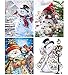 SanerDirect 4 Pack 5d DIY Christmas Snowman Diamond Painting Kits, Full Drill Paint with Diamonds Kits 12x16 inches
