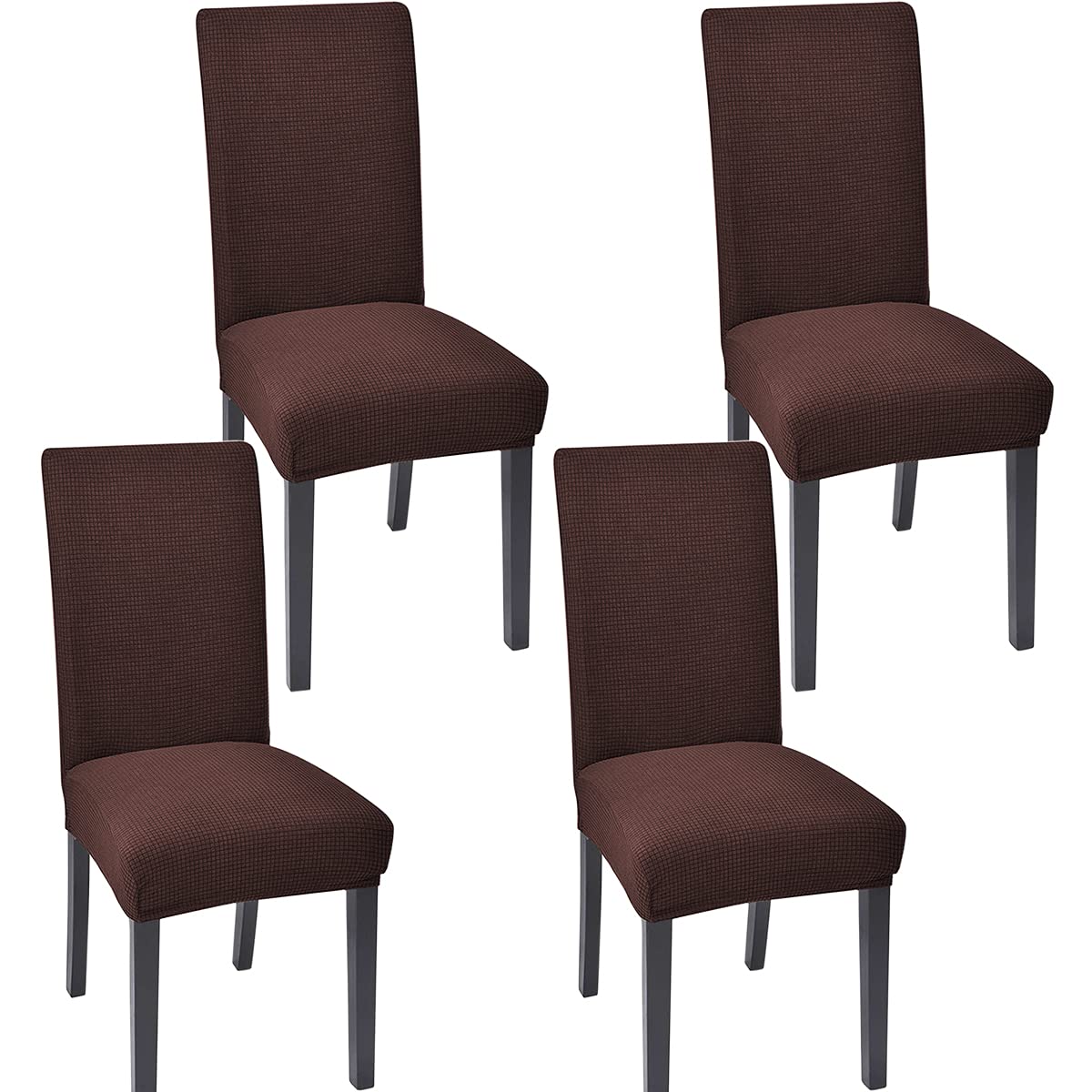 Photo 1 of Aertiavty Dining Room Chair Covers, Set of 4, Kitchen Chair Slipcovers, Chocolate