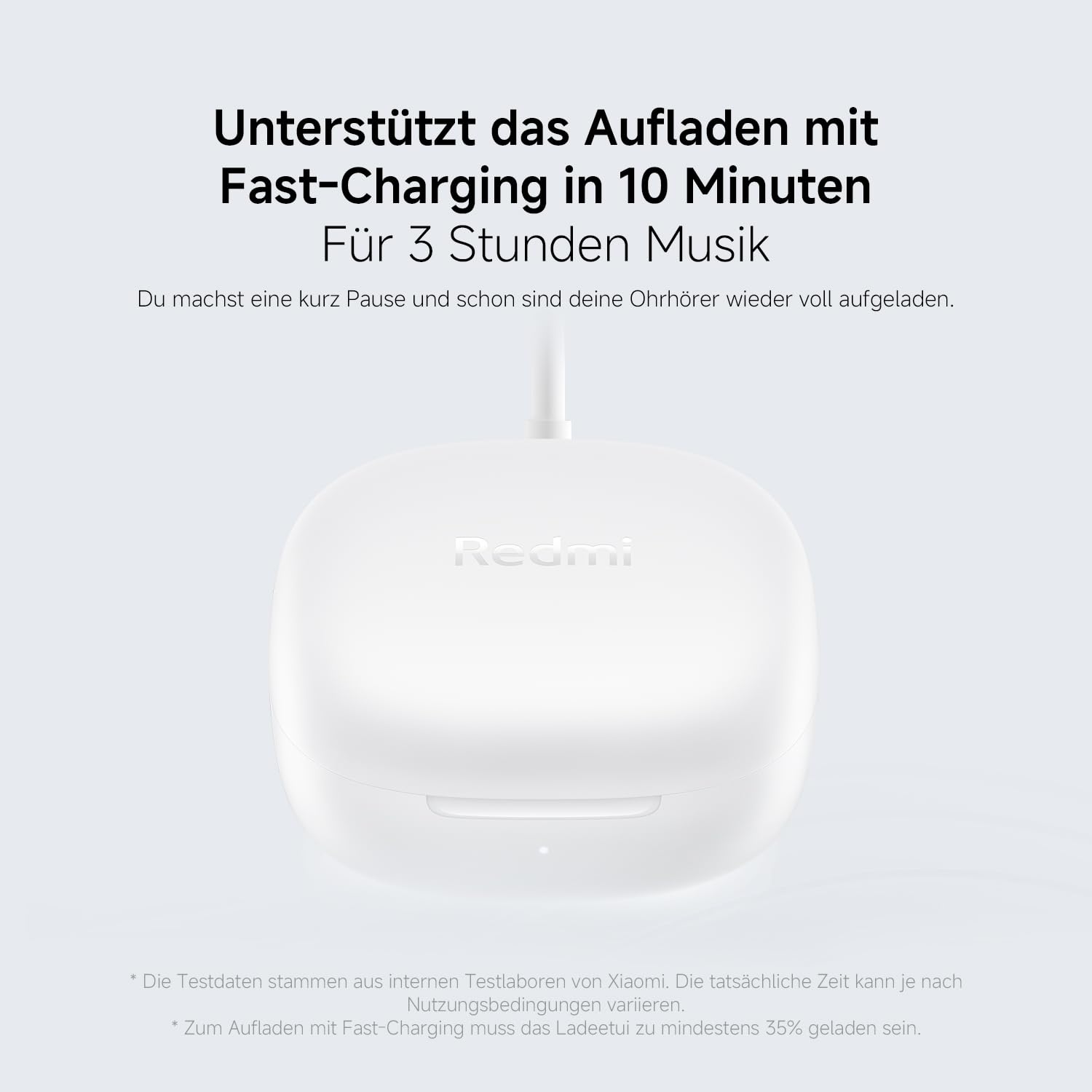 Redmi Buds 6 Play - In-Ear Kopfhörer, 36h Akkulaufzeit, 10mm Dynamik-Treiber mit 4 EQ-Einstellungen, AI-Geräuschunterdrückung für Anrufe, Bluetooth 5.4, Schnellladen für 3h Musik in 10 Minuten, Black 6