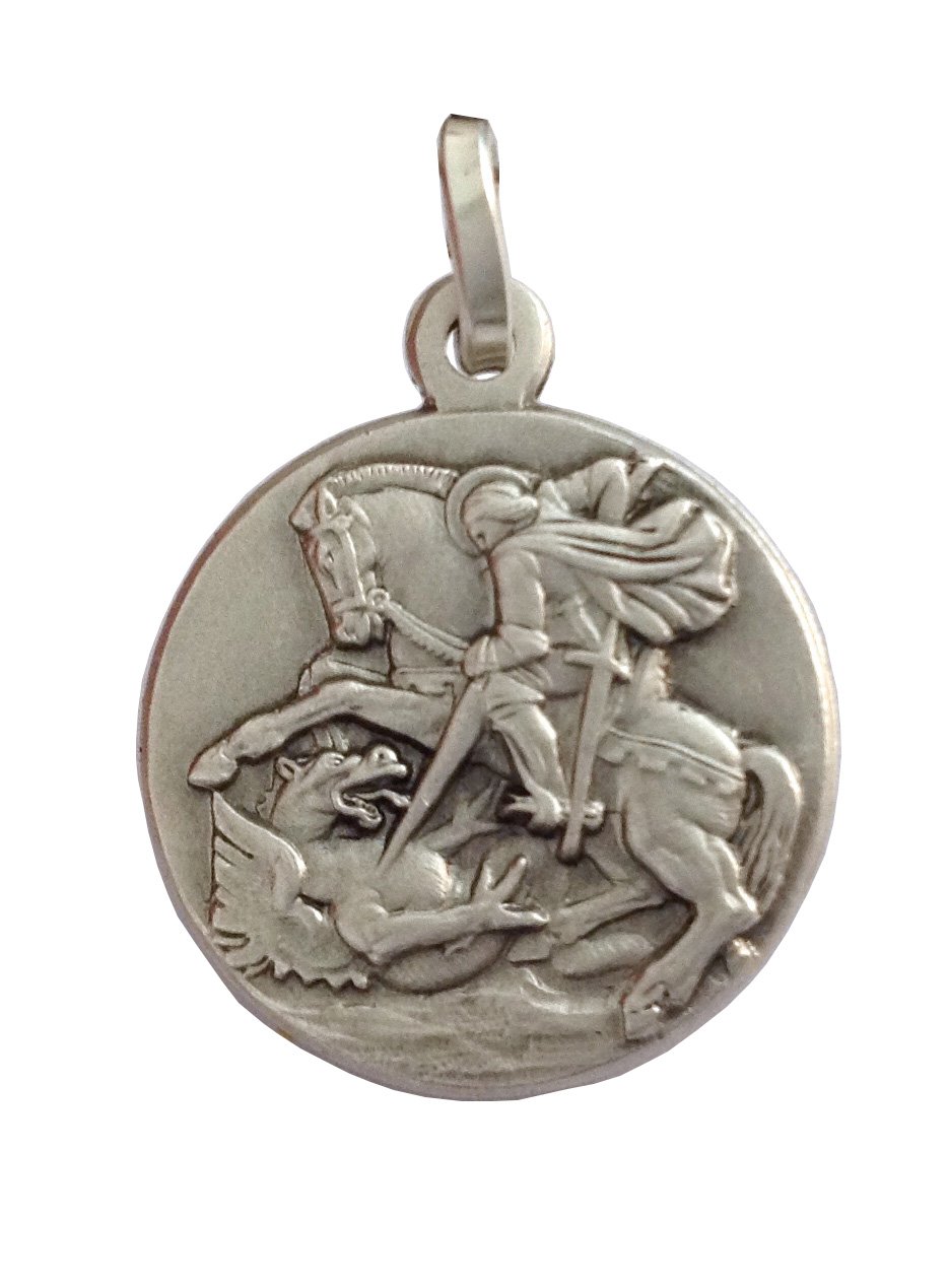I G J 925 Sterling Silver Saint George Medal - The Patron Saints Medals