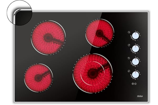 Electric Cooktop 30 Inch, Knob Control Built-in Radiant Electric Stove Top with 4 Burners, 30 in Electric Stove Burner, Cookt