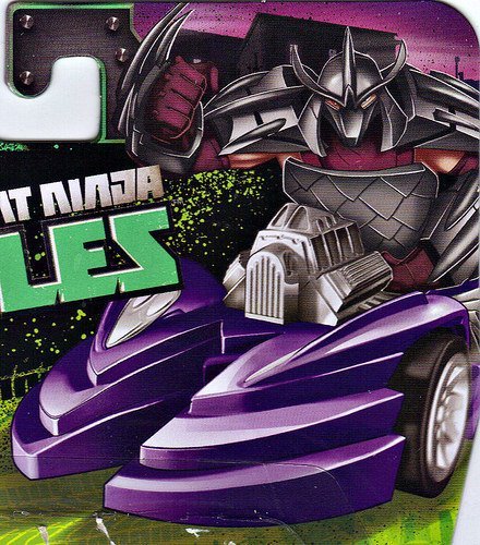 PLAYMATES T-MACHINES PURPLE VERSION SHREDDER IN SHREDDERMOBILE