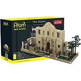 Atom Brick The Alamo Building Set, 1:100 Scale, 1066 Pieces, Ages 14+ | Historic Landmark Model, Premium Architecture Kit, Display Base Included