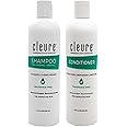 Cleure Shampoo and Conditioner Set Sulfate Free, Fragrance Free for Sensitive Skin - Volumizing Shampoo & Hydrating Conditioner (12 Oz each, Pack of 2)