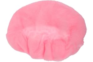 AUTSUPPL Pink Plush Toilet Lid Cover Pad, Soft Washable Toilet Bowl Lid Protector Cushion for Home Bathroom