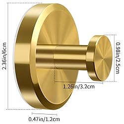 STWWO Shower Hooks for Inside Shower, Gold Suction