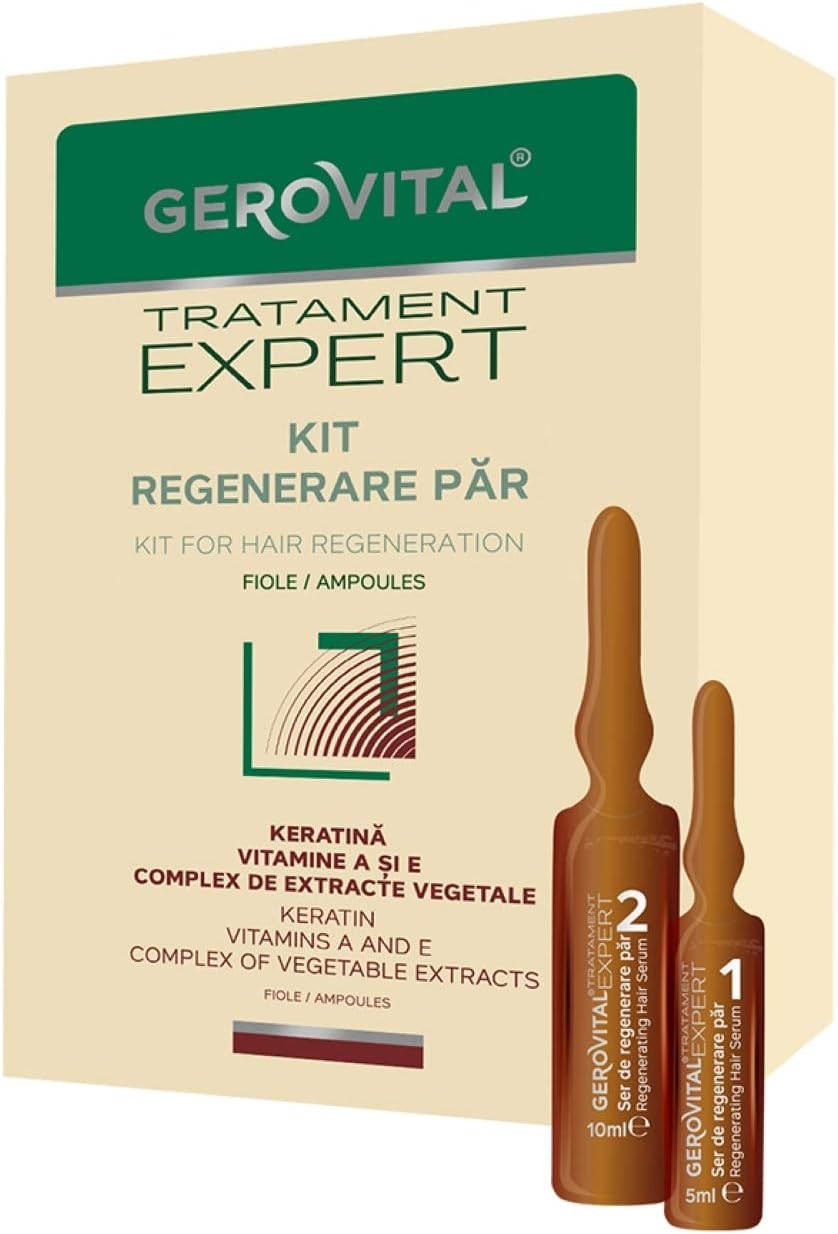 Gerovital Tratament Expert Hair Serum, Regenerating Hair Growth with Keratin Hair Treatment