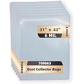 709563 Upgraded Clear Heavy Duty Dust Collection Bag 6 pack | Dust Collector Replacement Bags for JET Dust Collection DC-1100VX DC-1200VX 19.5" Woodworking Dust Collector Bag