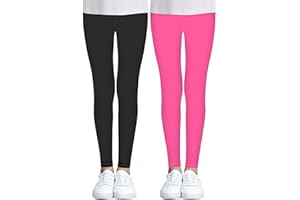 iLover Toddler Girls Cute Stretch Athletic Leggings Little Kids High Waisted Yoga Pants Ankle Length