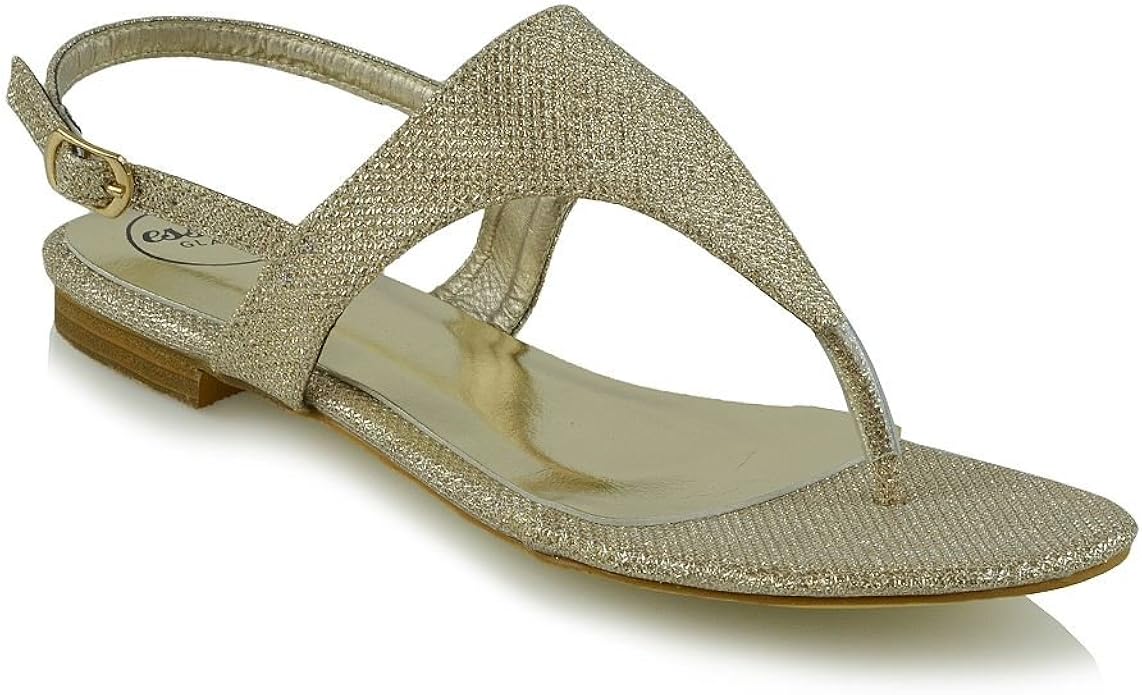 glitter summer sandals