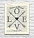 Love Is Kind, 1 Corinthians 13:4, Vintage Bible Verse Scripture Christian Art Print, Unframed, Wedding Anniversary Wall Art Decor Poster, Inspirational Gift, 8x10 Inches