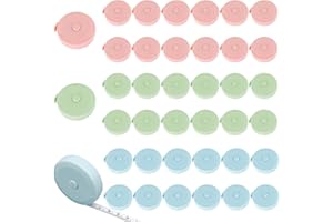 Huakaile 39 Packs Soft Body Measuring Tape Sewing 59 In/1.5 Meters, Dual Sided Retractable Body Tape Measure Small for Weight