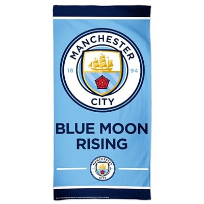 McArthur Manchester City Premium Beach Towel Blue Moon Rising 30 X 60 Inches with Spectra graphics