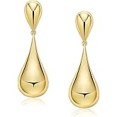 18k Gold Plated Copper Simple Earrings Drop Dangle Earrings