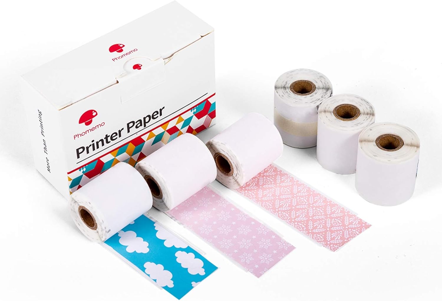 Thermal Paper Sticker Paper Roll, Suit for Phomemo M02S Mini Printer