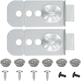 2 Pack DD98-01051C Dishwasher Installation Brackets Kit | DD98-01051C Compatible with Samsung Dishwasher Mounting Bracket Clips with 4 Long Screws 2 Short Screws and 6 Screw Caps