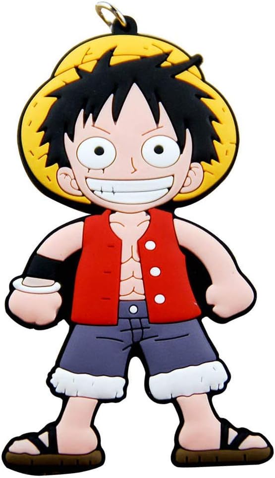 Christ For Givek One Piece Luffy, Cartoon Anime Metal Keychain Toy Gift Fashion Ornaments(H04)