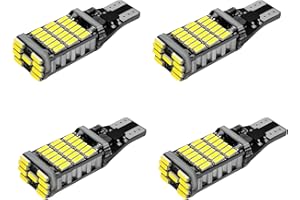 Sylvil 4 PCS LED Reverse Lights, T15 4014 45SMD Back Up Light Turn Signal Bulb, 6500K Super Bright Stop Light Bulbs Brake Lights for Cars Trucks RVs, Universal Car Accessories (White)
