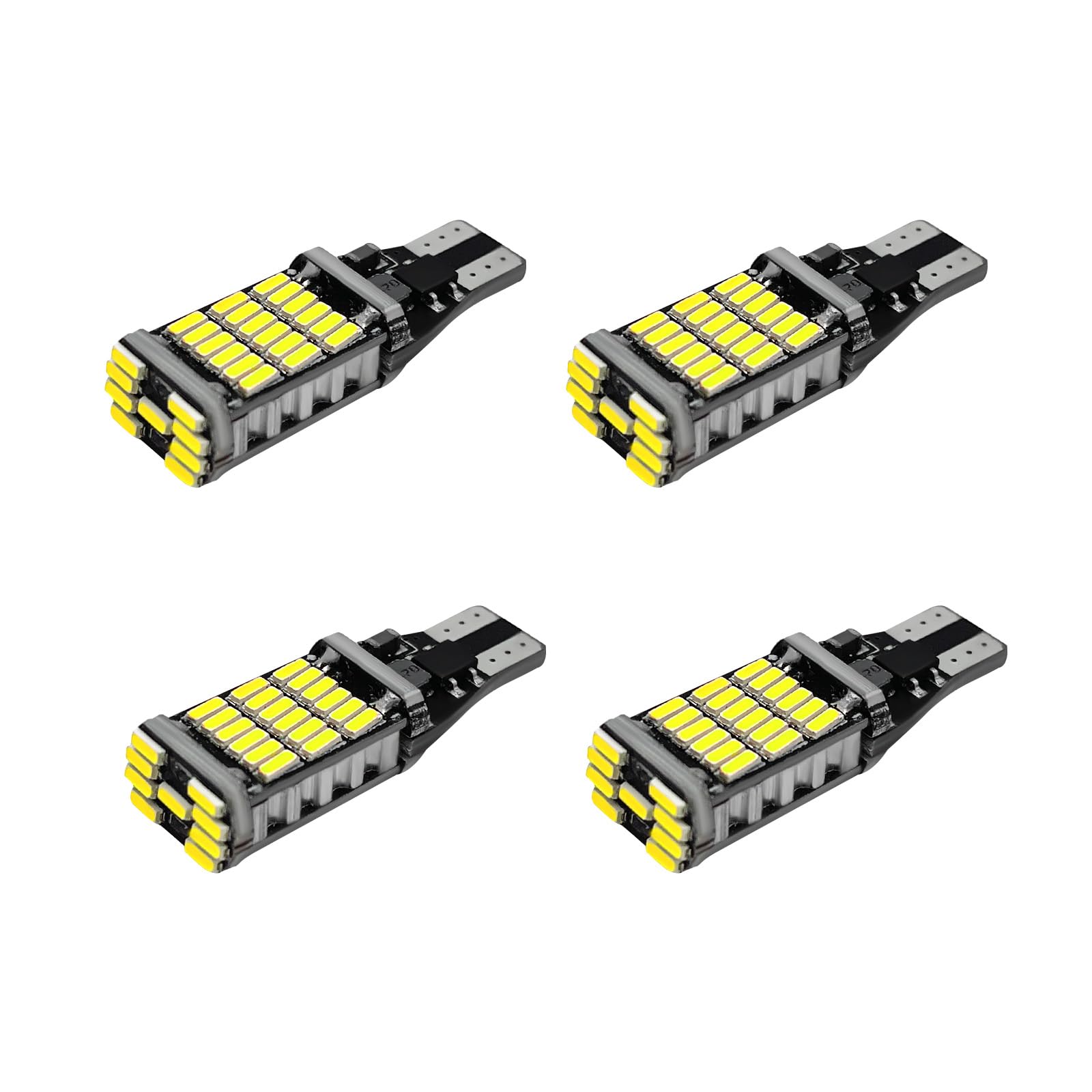 Photo 1 of Sylvil 4 PCS LED Reverse Lights, 6500K Super Brightness 45SMD-4014 Chipsets for Turn Signal Bulb, Error Free T15 LED Brake Stop Cargo Backup Lights, Universal Car Accessories (White)