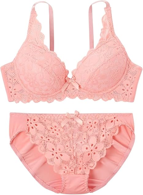 Amazon Nissen ニッセン セット レース付き きれいめ ナチュラルフラワーストレッチレース ノンワイヤーブラジャー ショーツセット セット 通販