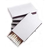 Party Favors Plus 50 Plain White Cover Wooden Matches Box Matches