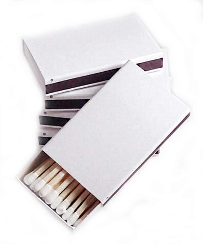 50 Plain White Cover Wooden Matches Box Matches Amazon.co.uk Kitchen