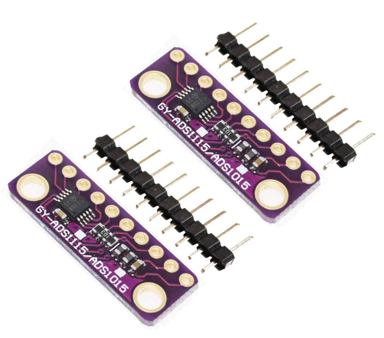 2pcs I2C ADS1115 16 Bit 16Bit ADC 4 channel Module Gain Amplifier