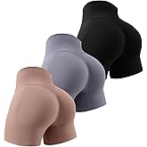 ULERSP Workout Gym Shorts Women 5" Seamless Scrunch Butt Lifting Tummy Control Ruched Booty Yoga