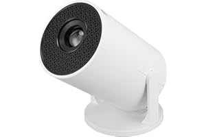 Diyeeni Smart Projector with WiFi, Mini Projector Support 1080P 60HZ, Video Movie with Remote, Auto Keystone, 270 Adjustable,