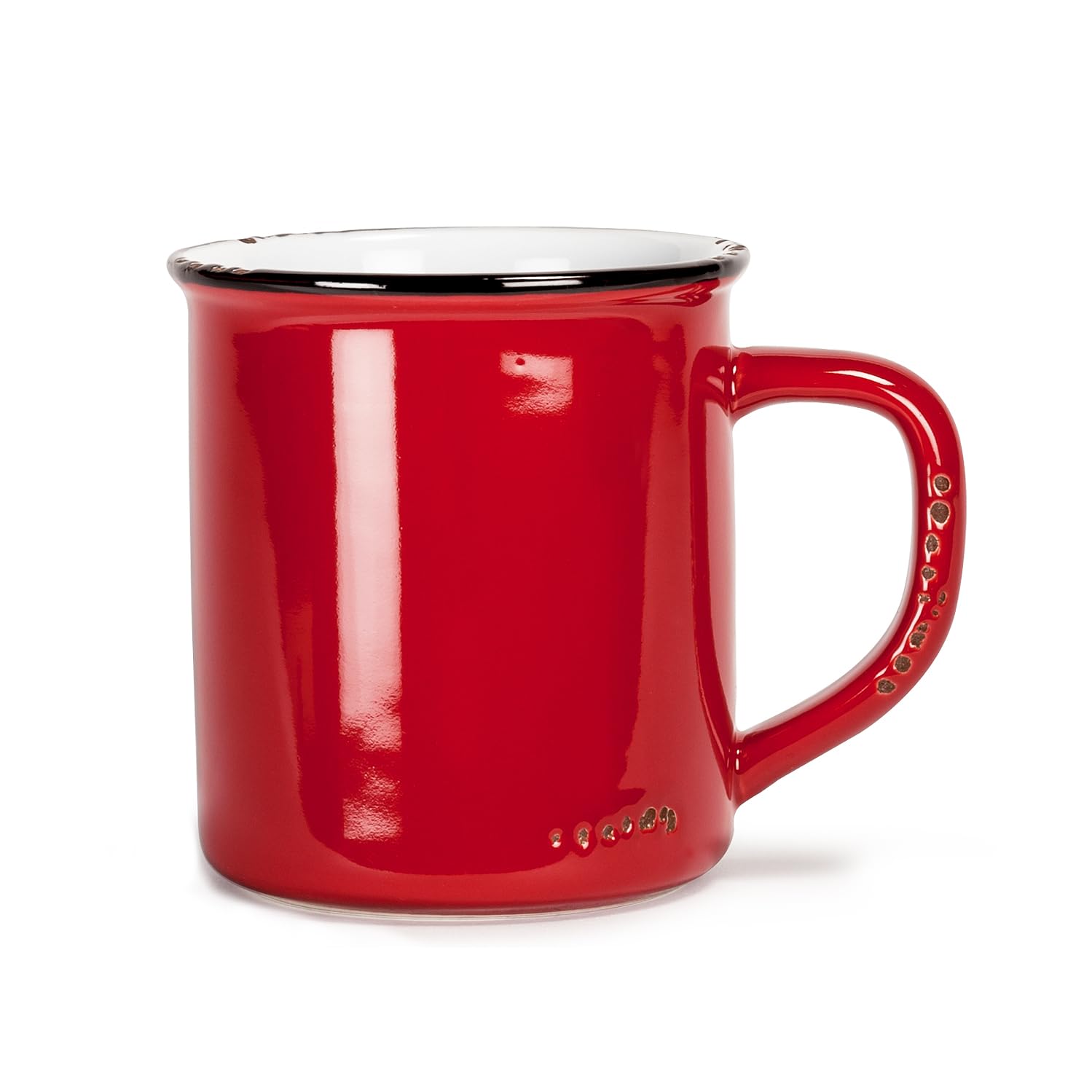 Abbott Collection Enamel Look Stoneware Mug, Red -