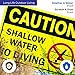 Swimming Pool Sign, Shallow Water No Diving 10x7 Inches, Rust Free .040 Aluminum, Fade Resistant, Made in USA
