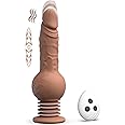 Tracy's Dog Thrusting Dildo Vibrator - 9.29" Realistic Silicone Dildos for G Spot Anal Stimulation with 10 Vibrating & 3 Bouncing Modes, Adult Toys Penis Sex Toys for Women Men Couples (Flesh)