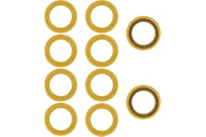 NICECRAFT 10 Pcs Gearcase Drain Plug Seal Gaskets Lower Unit Crease Drain Plug Washers Compatible with Mercury Marine/Mercruiser