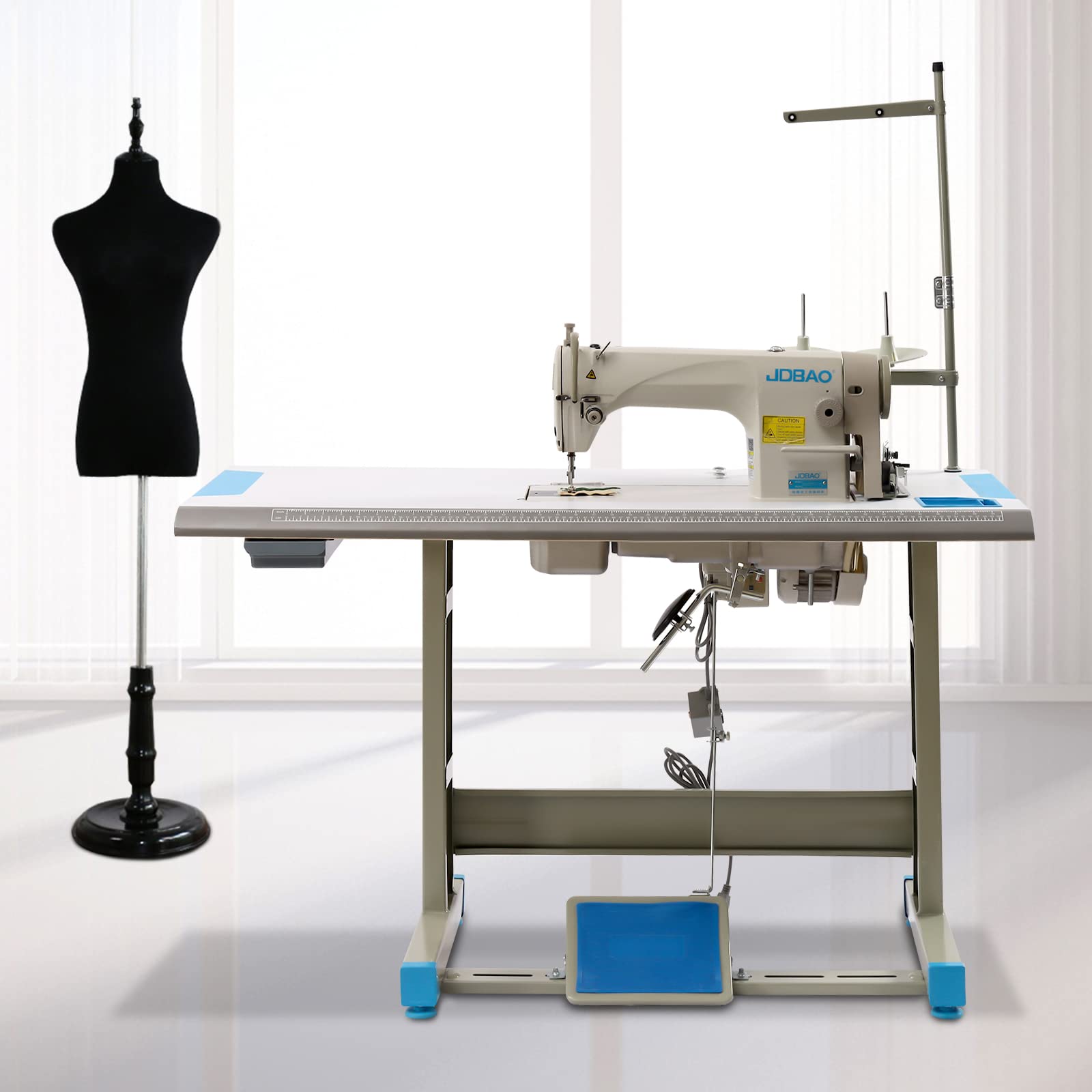 Treliamd Industrial Sewing Machine 550W, Upholstery Sewing Machine with