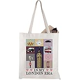 WCGXKO London Vacation Gift In My London Era Tote Bag for Travelers