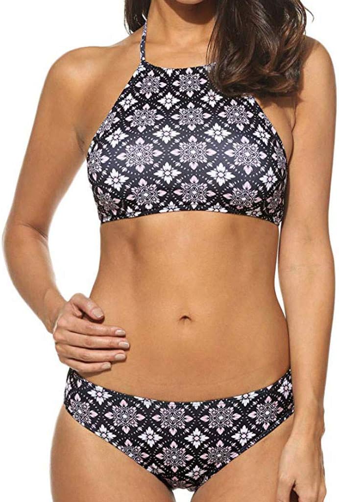 Women Swimwear Two Piece Push Up Tube Up Split Beachwear Swimwear Bikini Set