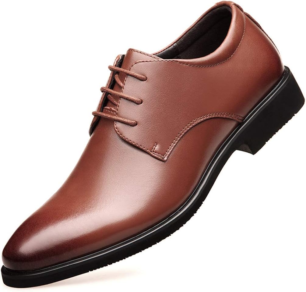 Amazon Luzhikang ビジネスシューズ メンズ靴 通気快適 長持ち 抗菌 足痛くない 就活 通勤 普段用 紳士靴 オールシーズン ブラック ブラウン 24 28 5cm ビジネスシューズ