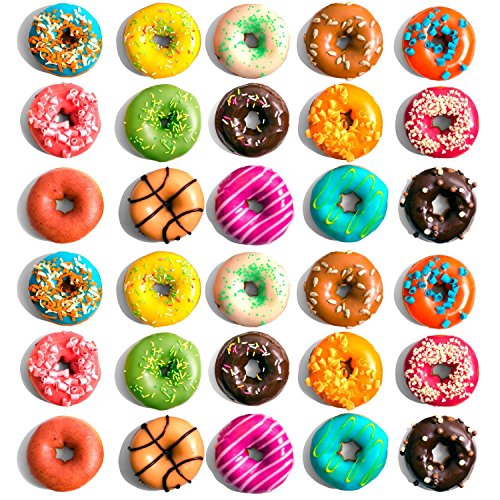 Silicone Donut Molds 2 Pack 6 Cavity Non-Stick Safe Baking Tray Maker Pan Heat Resistance BPA Free Donut Mold Muffin Cups Cake Baking Ring Biscuit Mold for Cake Biscuit Bagels by Meiso