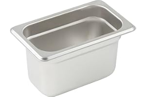 Winco Anti-Jamming Steam Pan, 1/9 by 4-Inch, 24-Gauge