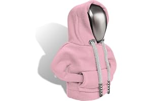 RGOAANC Gear Shift Hoodie, Gear Shift Cover, Fashionable Hoodie Automotive Gear Shift Knob Protector, Car Accessories Mini Sweater Gear Shift Knob Cover Universal for Car Gear Shift Levers (Pink)