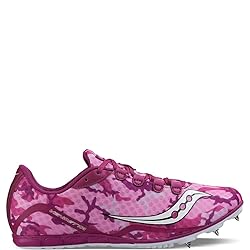 Saucony Women's Vendetta Track Shoe, Pink/White, 10