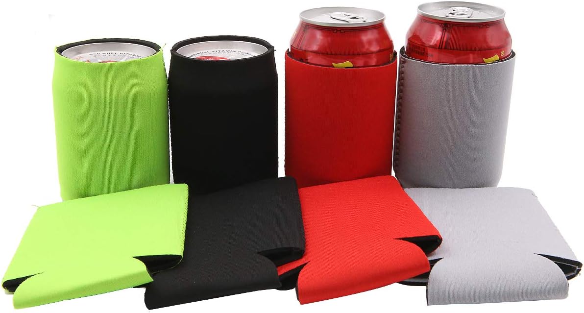 Insulated Can Cooler Sleeve Can Koozie Collapsible Neoprene Soda Can Insulator Drink Coolies for 0.33L Beer Festival (8 pcs)