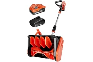 VOLTASK Cordless Snow Shovel, 24V | 13-Inch | 4-Ah Cordless Snow Blower, Battery Snow Blower with Directional Plate & Adjusta
