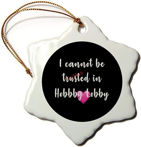 Amazon Com Vinmea Ceramic Snowflake Ornaments I Cannot Be Trusted In Hobby Lobby Xmas Christmas Ornament Hanging Keepsake Home Kitchen