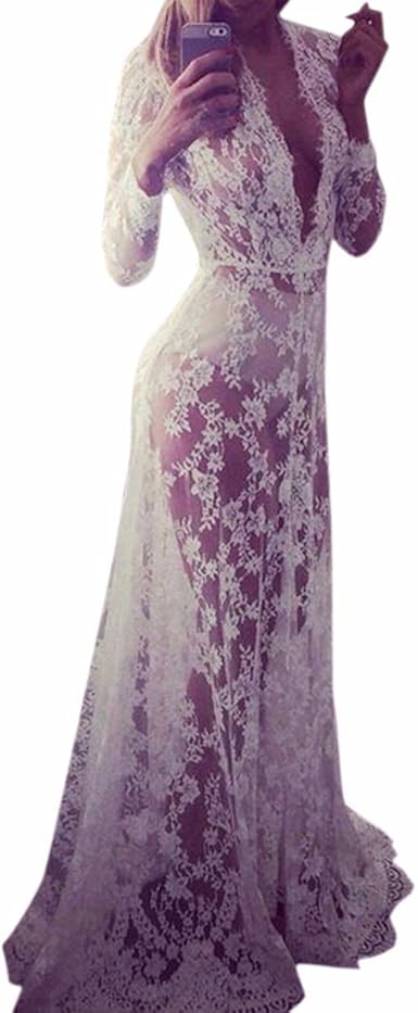 white lace maxi dress amazon